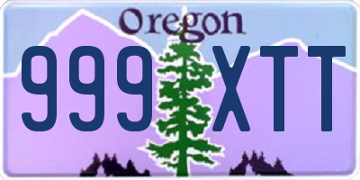 OR license plate 999XTT