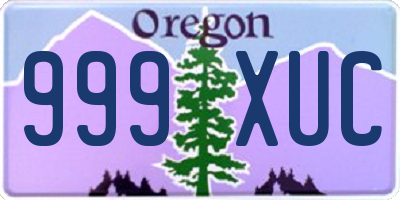 OR license plate 999XUC