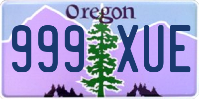 OR license plate 999XUE