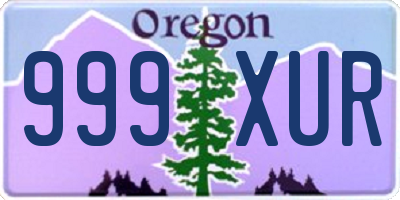 OR license plate 999XUR