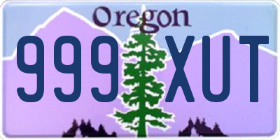 OR license plate 999XUT