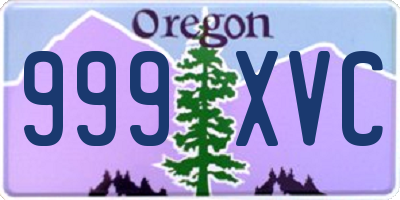 OR license plate 999XVC