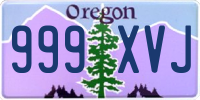 OR license plate 999XVJ