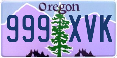 OR license plate 999XVK