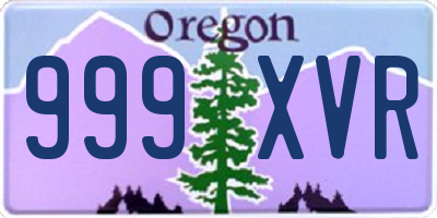 OR license plate 999XVR