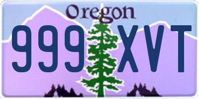 OR license plate 999XVT