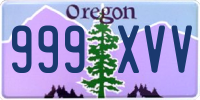 OR license plate 999XVV