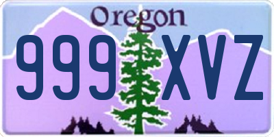 OR license plate 999XVZ