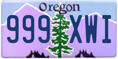 OR license plate 999XWI