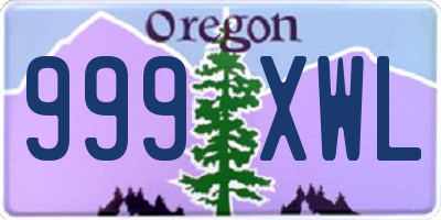 OR license plate 999XWL
