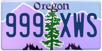 OR license plate 999XWS