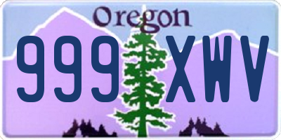 OR license plate 999XWV