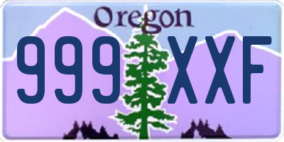 OR license plate 999XXF