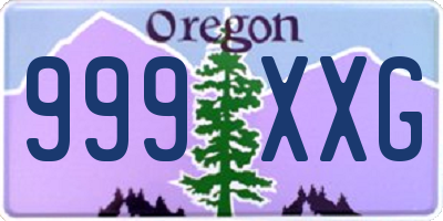 OR license plate 999XXG