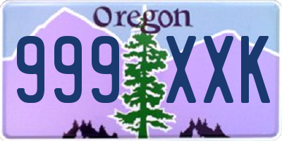 OR license plate 999XXK