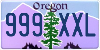 OR license plate 999XXL