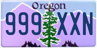 OR license plate 999XXN