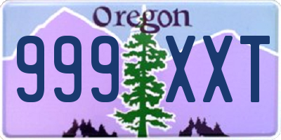 OR license plate 999XXT