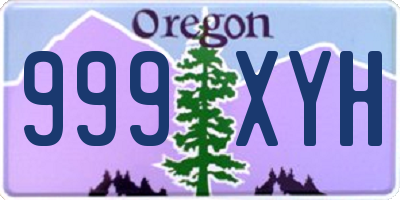 OR license plate 999XYH