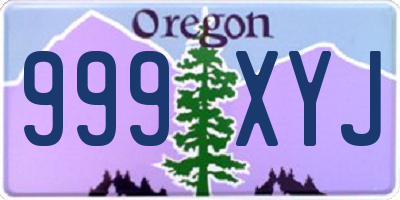 OR license plate 999XYJ