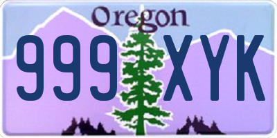 OR license plate 999XYK