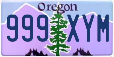 OR license plate 999XYM