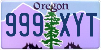 OR license plate 999XYT