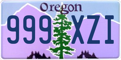 OR license plate 999XZI