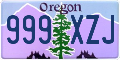 OR license plate 999XZJ