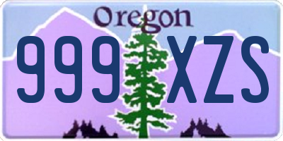 OR license plate 999XZS