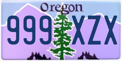OR license plate 999XZX