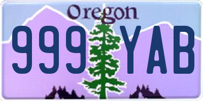 OR license plate 999YAB