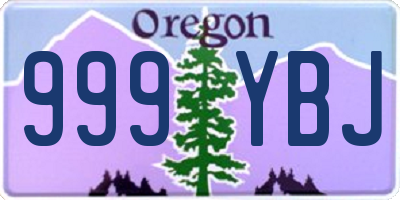 OR license plate 999YBJ