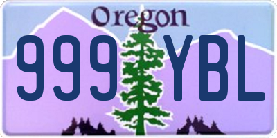 OR license plate 999YBL