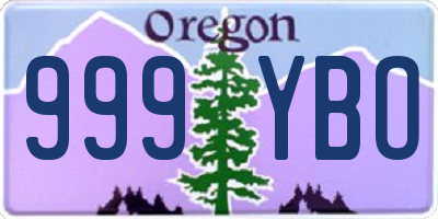 OR license plate 999YBO