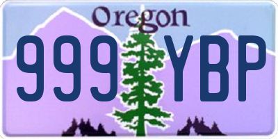 OR license plate 999YBP
