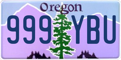 OR license plate 999YBU