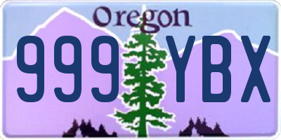 OR license plate 999YBX