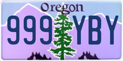 OR license plate 999YBY