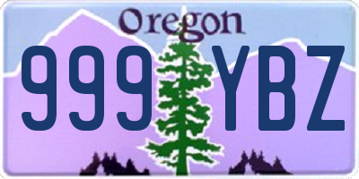 OR license plate 999YBZ