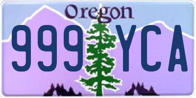 OR license plate 999YCA