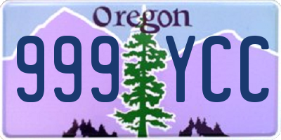 OR license plate 999YCC