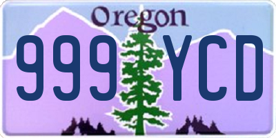 OR license plate 999YCD