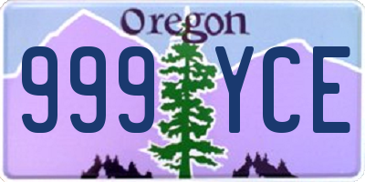 OR license plate 999YCE