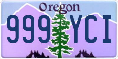 OR license plate 999YCI