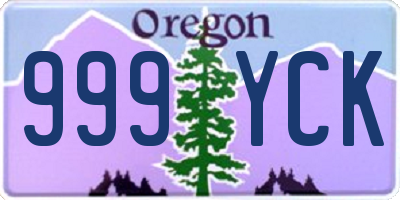 OR license plate 999YCK