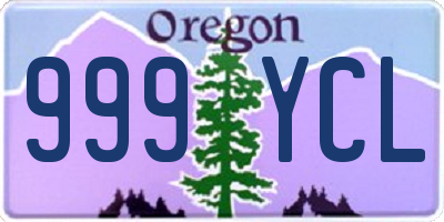 OR license plate 999YCL