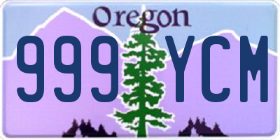 OR license plate 999YCM