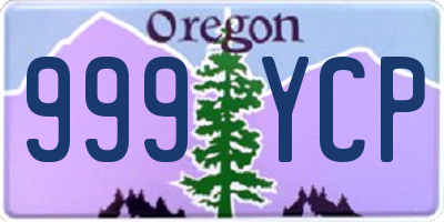 OR license plate 999YCP