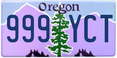 OR license plate 999YCT